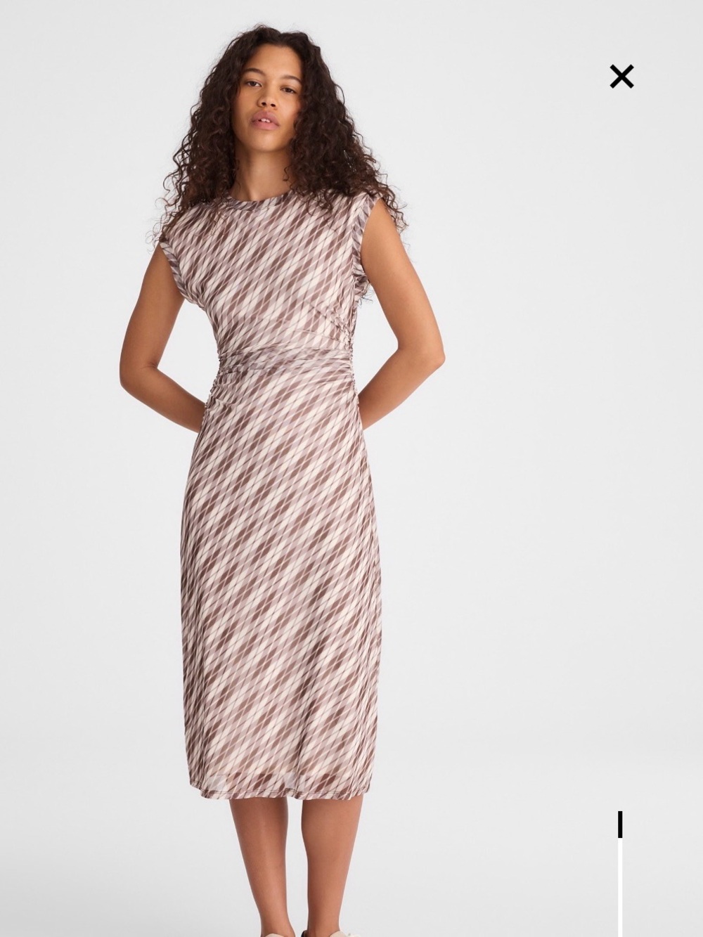 Madewell Cap-Sleeve Ruched
Midi Dress